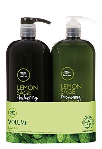 Tea Tree Lemon Sage Thickening Shampoo and Conditioner Litre Duo